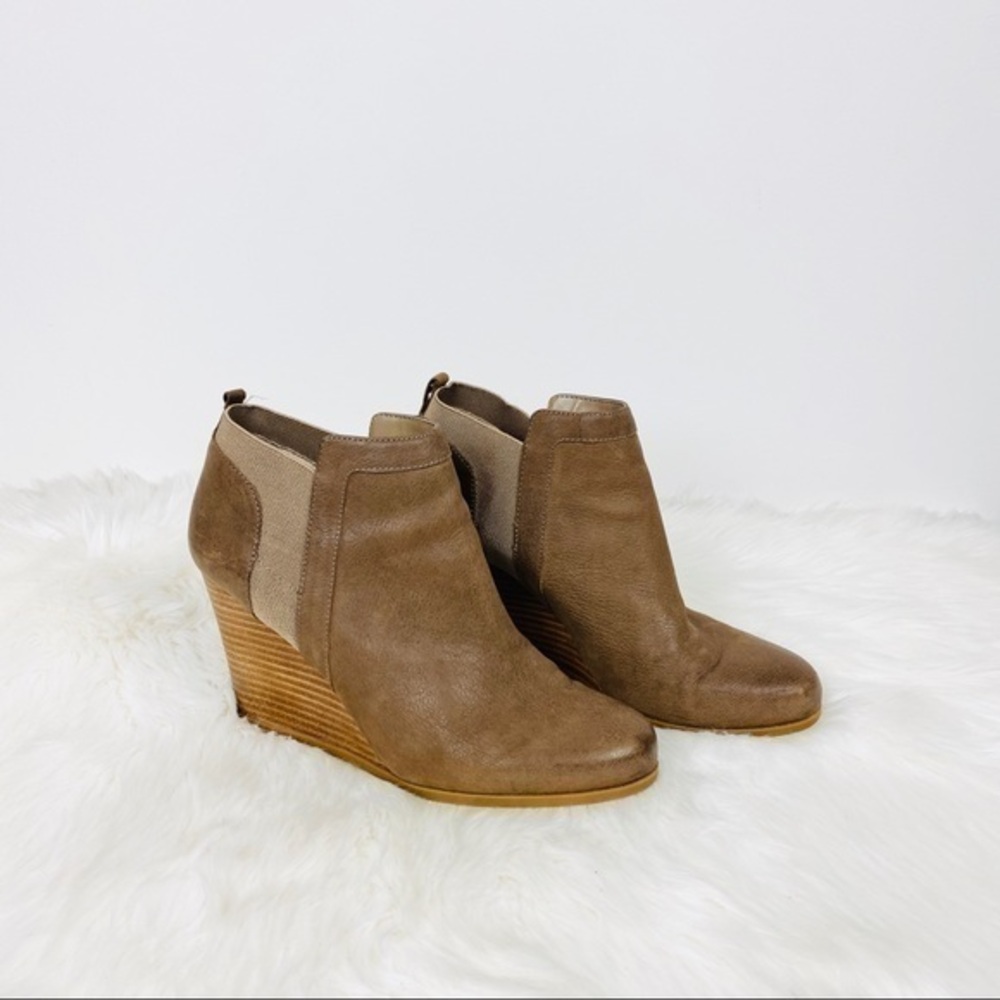 Crown Vintage Wedge Booties Size 10